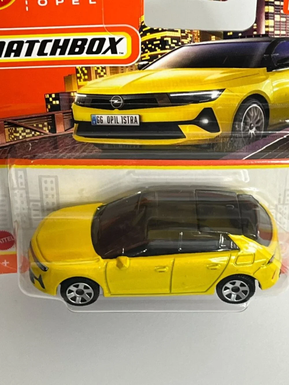Matchbox 2024 Opel Astra Yellow Hatchback 1:64 Short Card Diecast